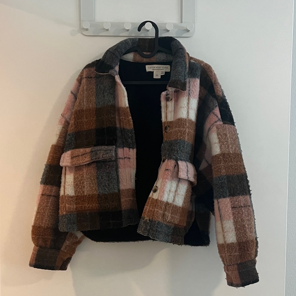 Saltwater LUXE Multicolor Plaid Cropped Jacket